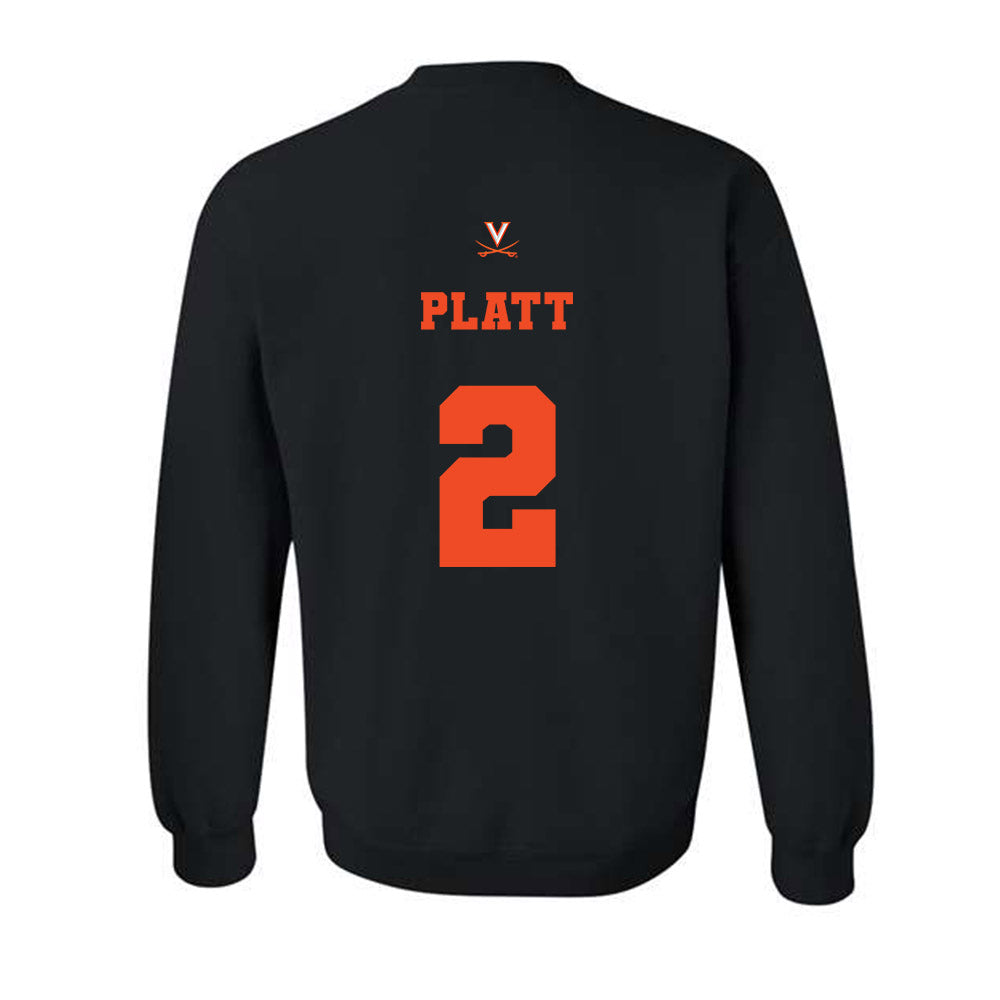 Virginia - NCAA Football : Donavon Platt - Fashion Shersey Crewneck Sweatshirt-1