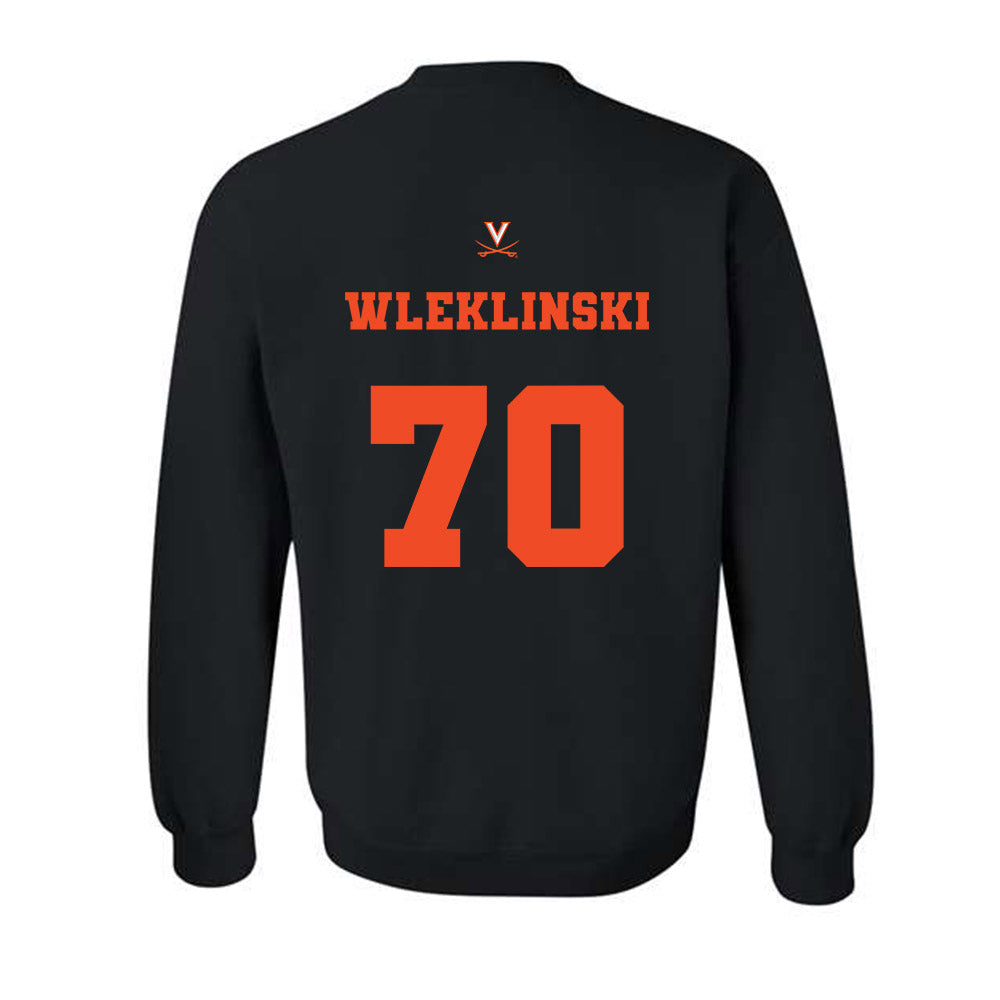 Virginia - NCAA Football : Dane Wleklinski - Fashion Shersey Crewneck Sweatshirt-1