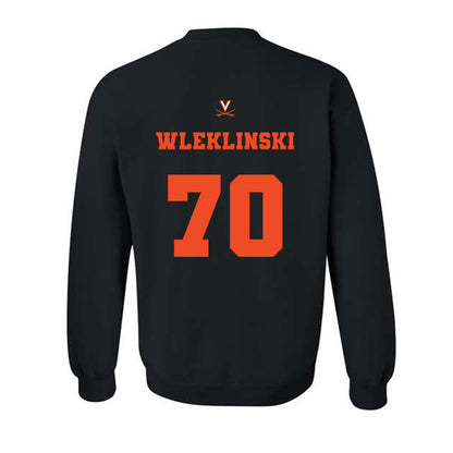 Virginia - NCAA Football : Dane Wleklinski - Fashion Shersey Crewneck Sweatshirt-1