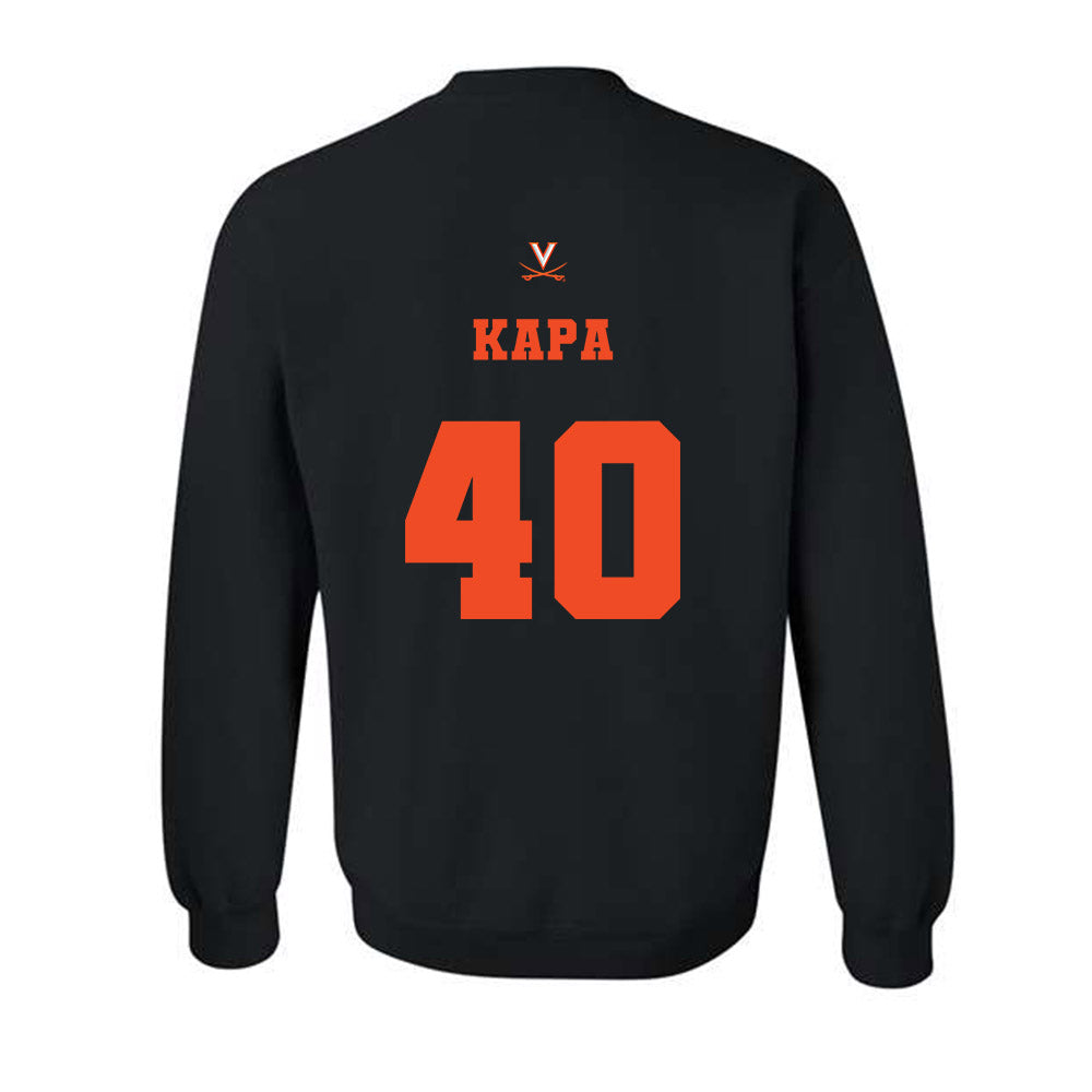 Virginia - NCAA Baseball : Tyler Kapa - Fashion Shersey Crewneck Sweatshirt-1