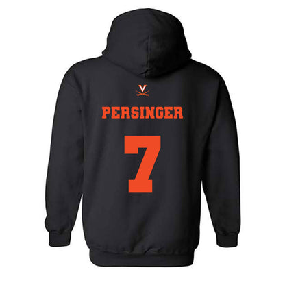 Virginia - NCAA Football : Josiah Persinger - Fashion Shersey Hooded Sweatshirt-1