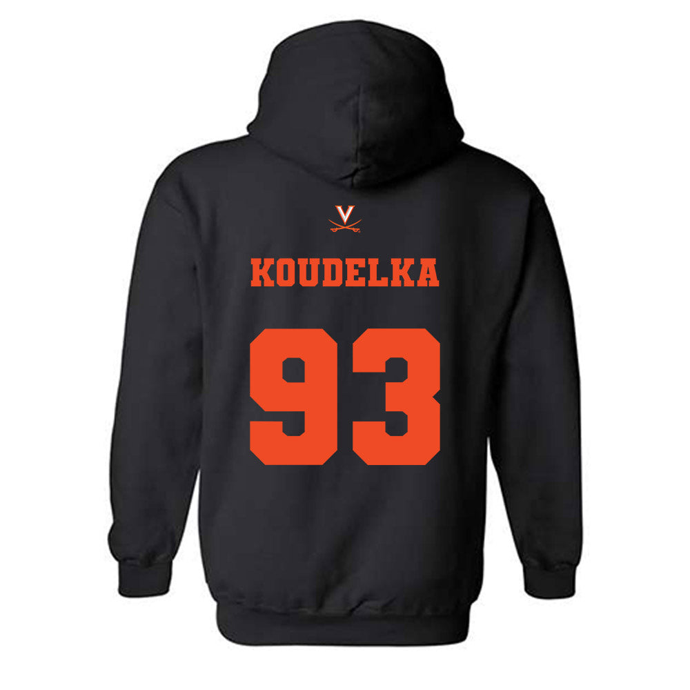 Virginia - NCAA Football : Billy Koudelka - Fashion Shersey Hooded Sweatshirt-1