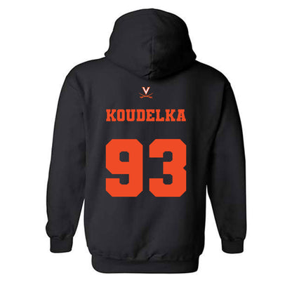 Virginia - NCAA Football : Billy Koudelka - Fashion Shersey Hooded Sweatshirt-1