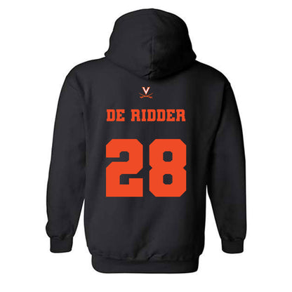 Virginia - NCAA Men's Basketball : Thijs De Ridder - Fashion Shersey Hooded Sweatshirt-1