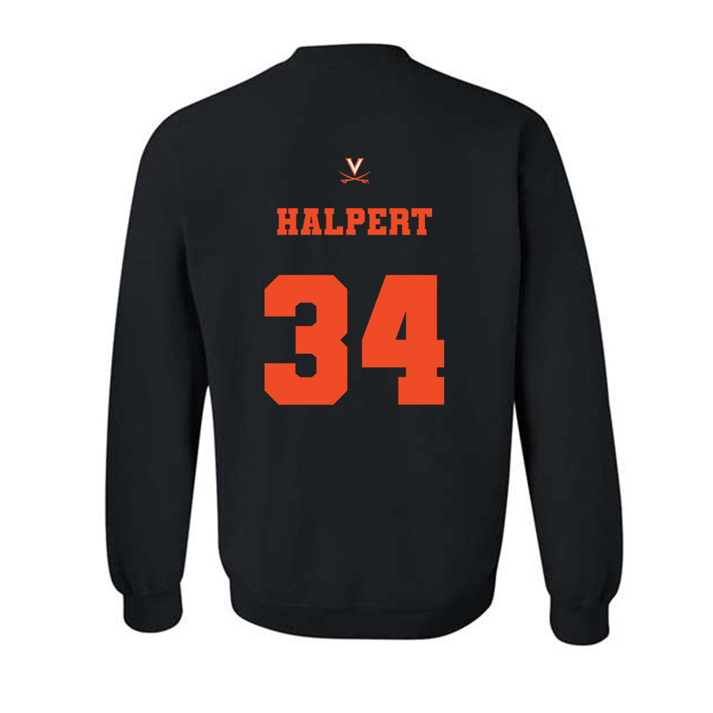Virginia - NCAA Men's Lacrosse : Charlie Halpert - Fashion Shersey Crewneck Sweatshirt-1