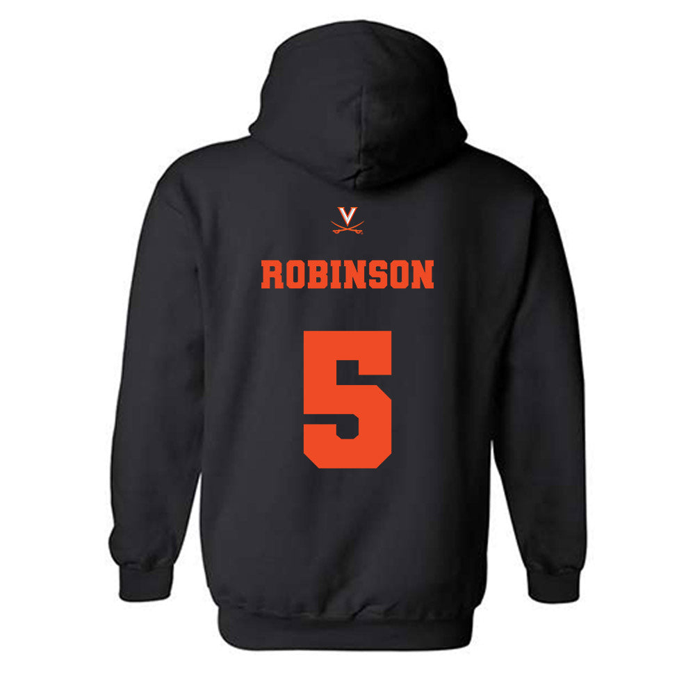 Virginia - NCAA Football : Kam Robinson - Fashion Shersey Hooded Sweatshirt-1
