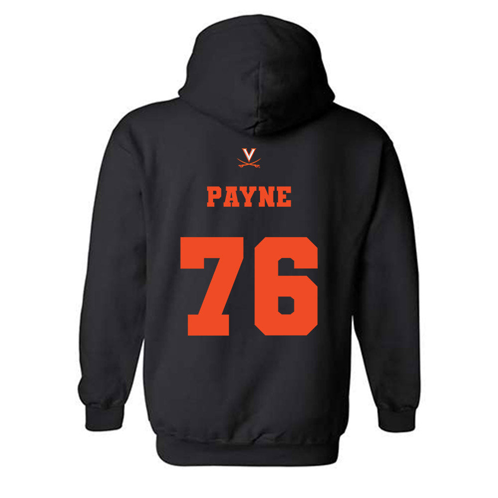 Virginia - NCAA Football : Alex Payne - Fashion Shersey Hooded Sweatshirt-1