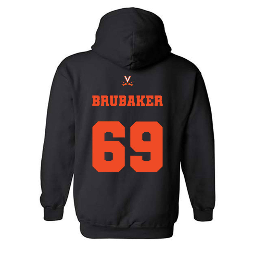 Virginia - NCAA Football : Ryan Brubaker - Fashion Shersey Hooded Sweatshirt-1