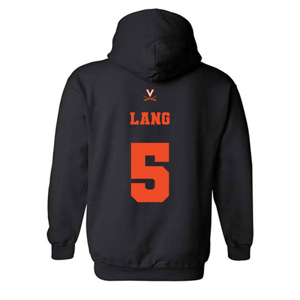 Virginia - NCAA Women's Volleyball : Caroline Lang - Fashion Shersey Hooded Sweatshirt-1