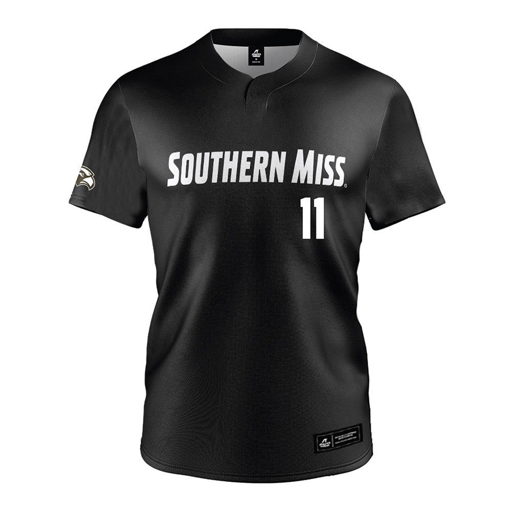 Southern Miss - NCAA Softball : Halle Bennett - Black Jersey-0