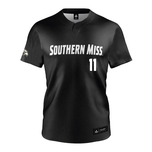 Southern Miss - NCAA Softball : Halle Bennett - Black Jersey-0
