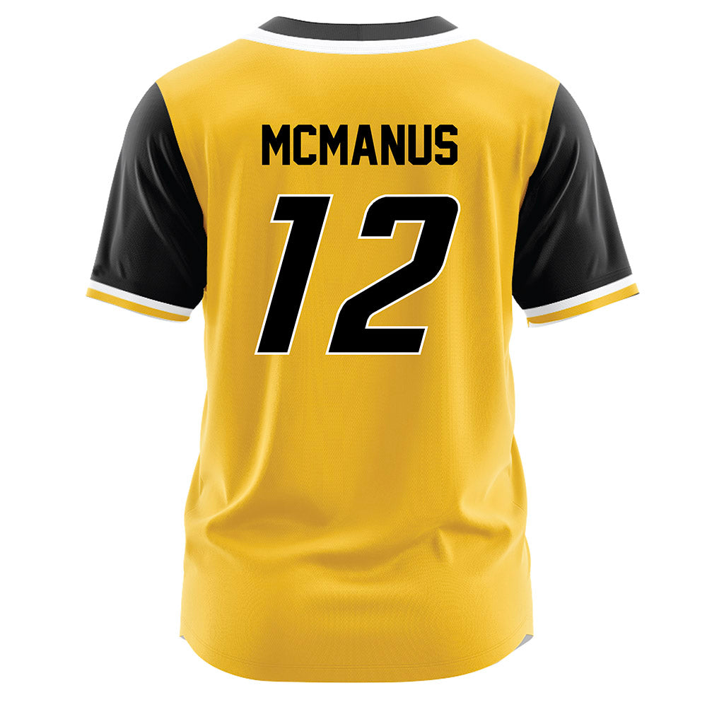 Southern Miss - NCAA Softball : Nealy McManus - Gold Jersey-1