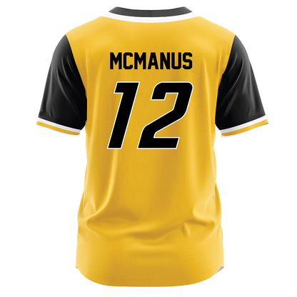 Southern Miss - NCAA Softball : Nealy McManus - Gold Jersey-1