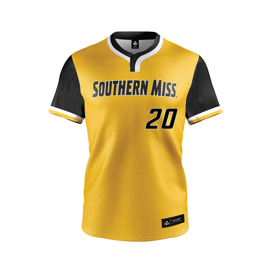 Southern Miss - NCAA Softball : Adryan Cox - Gold Jersey-0