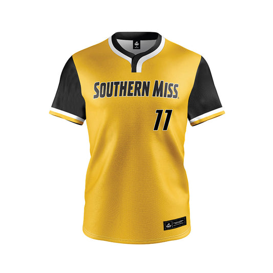 Southern Miss - NCAA Softball : Halle Bennett - Gold Jersey-0
