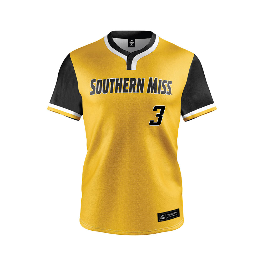 Southern Miss - NCAA Softball : Chloe Miller - Gold Jersey-0