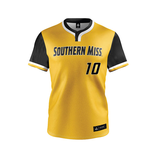 Southern Miss - NCAA Softball : Natalie Herrington - Gold Jersey-0