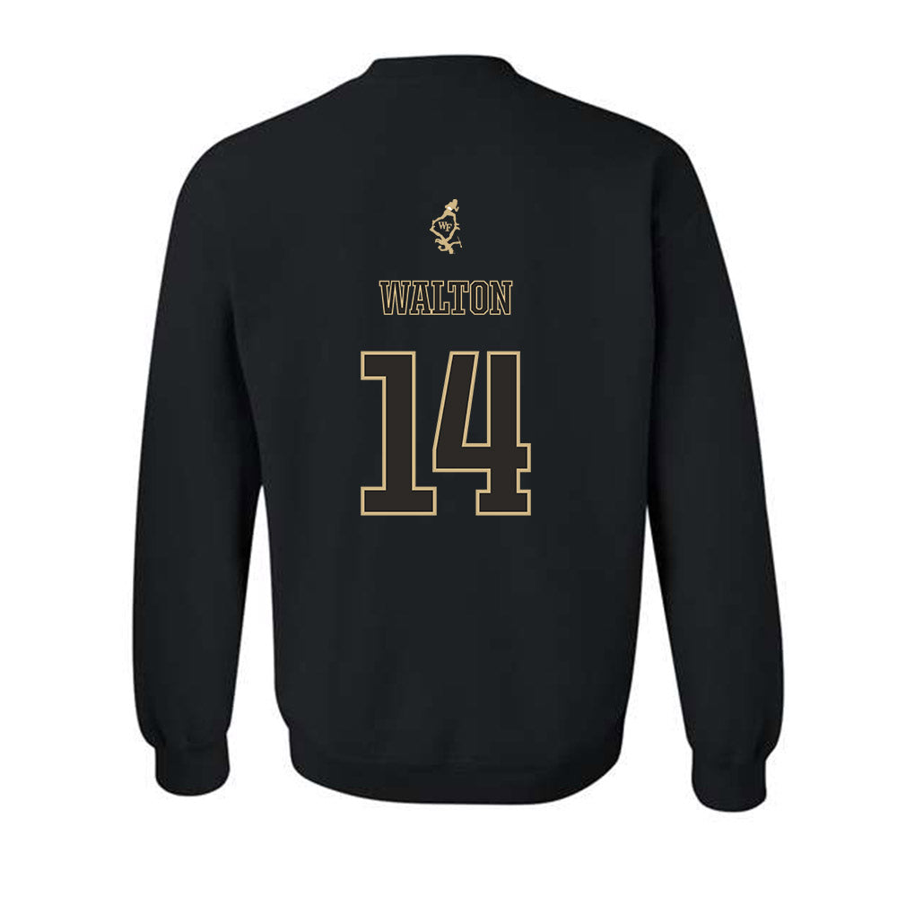 Wake Forest - NCAA Football : Tyler Walton - Crewneck Sweatshirt-1