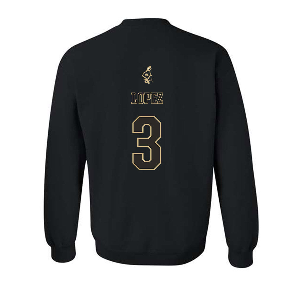 Wake Forest - NCAA Football : Gio Lopez - Crewneck Sweatshirt-1