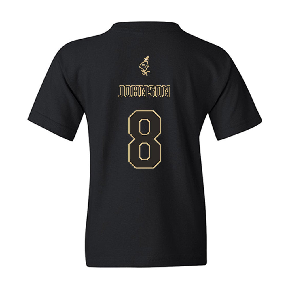 Wake Forest - NCAA Football : Braylon Johnson - Youth T-Shirt-1