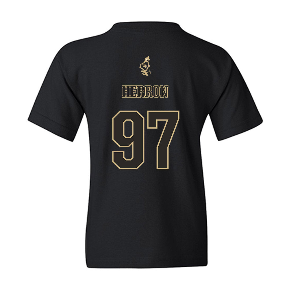 Wake Forest - NCAA Football : Matthew Herron - Youth T-Shirt-1
