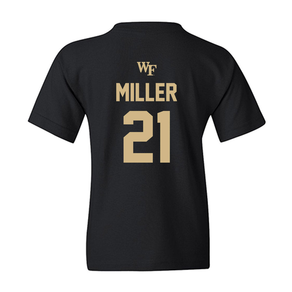 Wake Forest - NCAA Baseball : Jackson Miller - Sports Shersey Youth T-Shirt-1