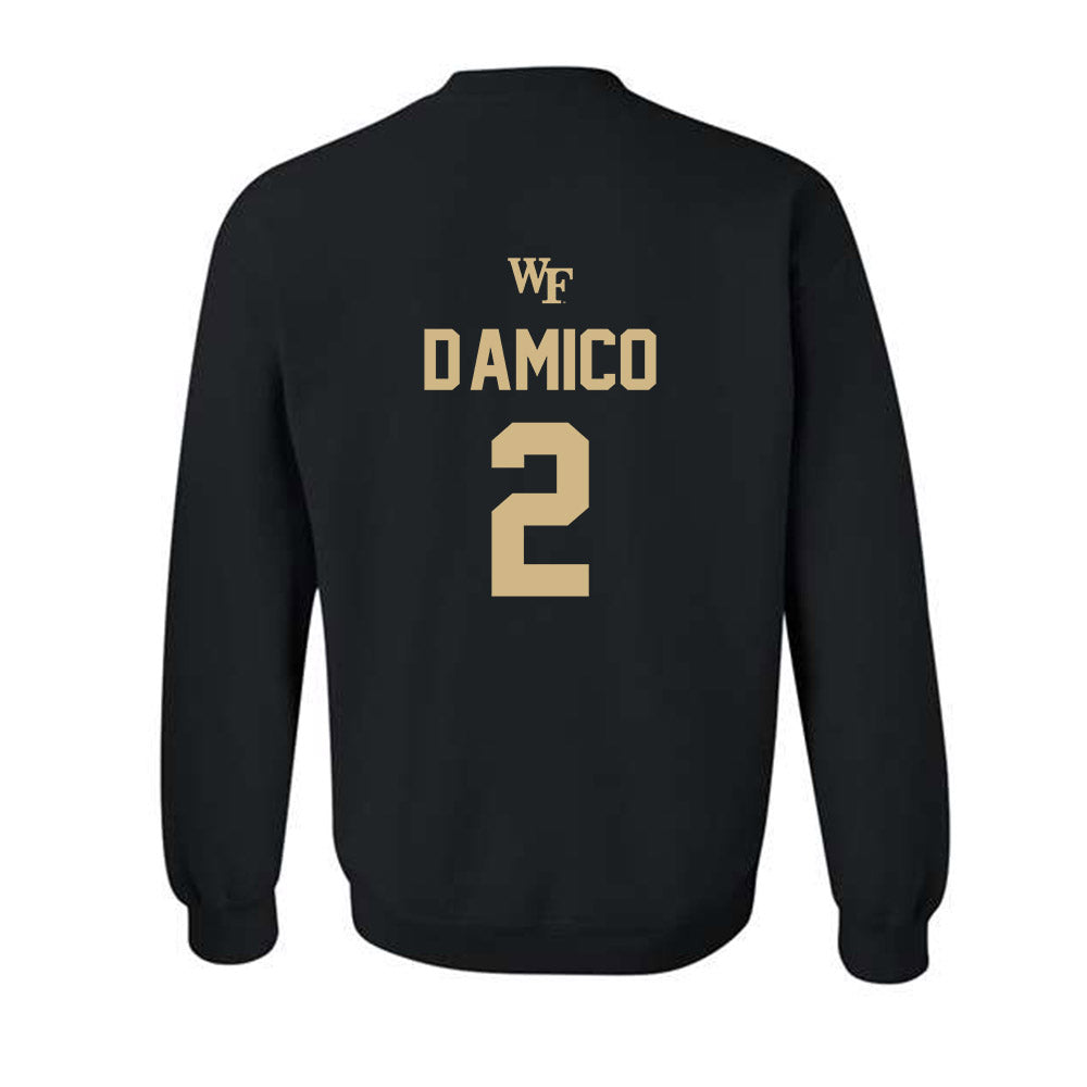 Wake Forest - NCAA Baseball : Logan D'Amico - Sports Shersey Crewneck Sweatshirt-1
