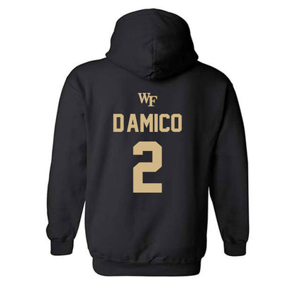 Wake Forest - NCAA Baseball : Logan D'Amico - Sports Shersey Hooded Sweatshirt-1