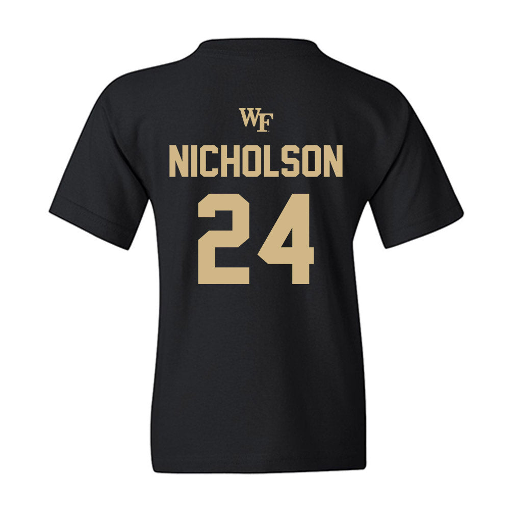 Wake Forest - NCAA Baseball : Grant Nicholson - Sports Shersey Youth T-Shirt-1