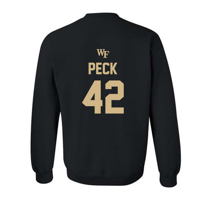 Wake Forest - NCAA Baseball : Alexander Peck - Sports Shersey Crewneck Sweatshirt-1