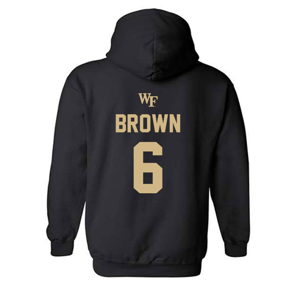 Wake Forest - NCAA Women's Soccer : Dempsey Brown - Sports Shersey Hooded Sweatshirt-1