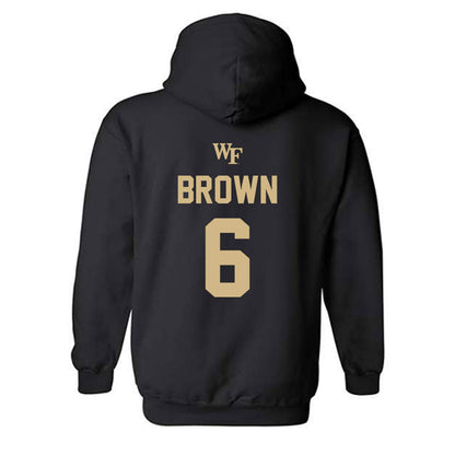 Wake Forest - NCAA Women's Soccer : Dempsey Brown - Sports Shersey Hooded Sweatshirt-1