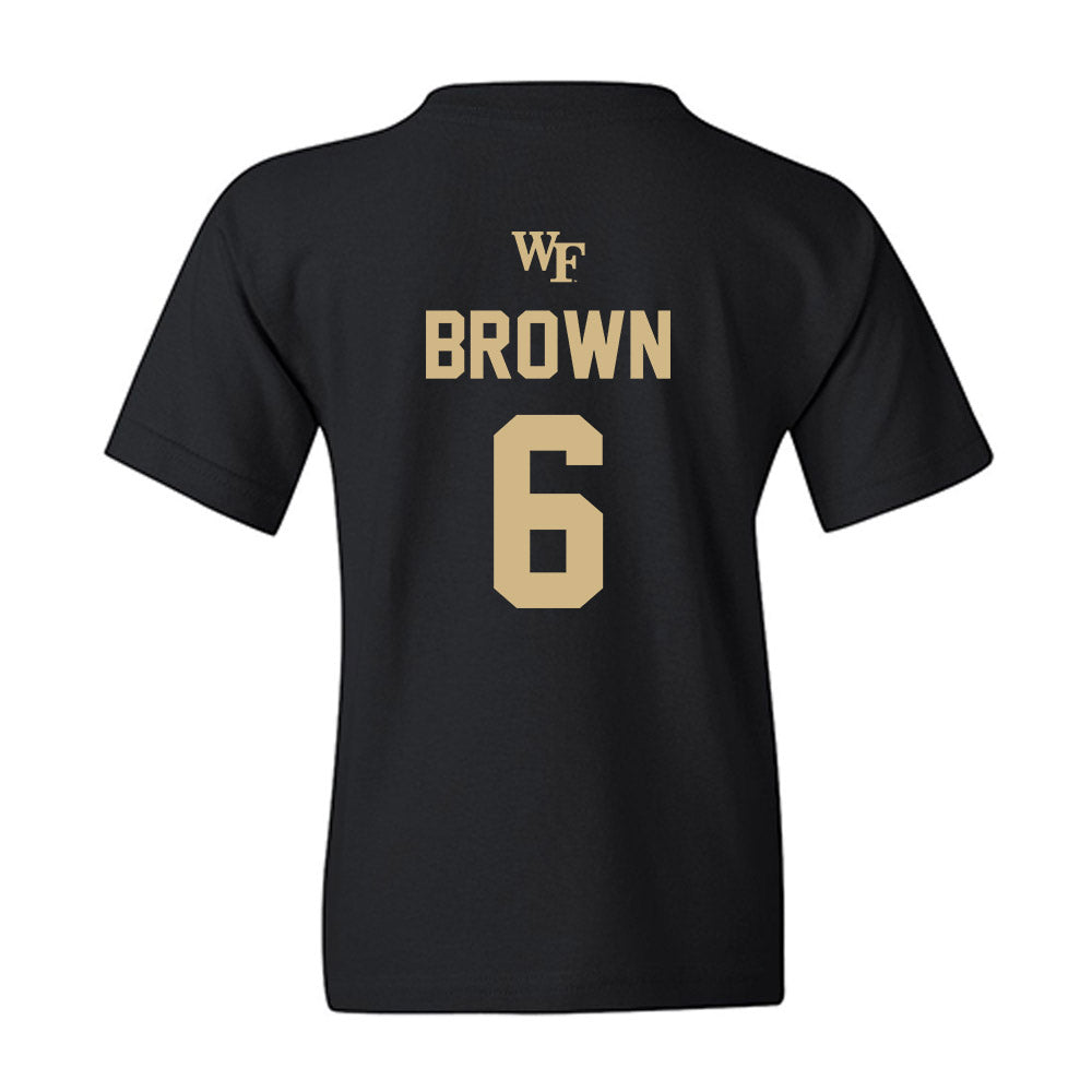 Wake Forest - NCAA Women's Soccer : Dempsey Brown - Sports Shersey Youth T-Shirt-1
