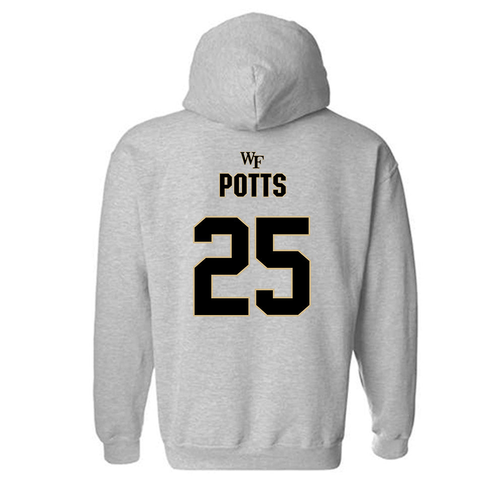 Wake Forest - NCAA Football : Eli Potts - Fashion Shersey Hooded Sweatshirt-1
