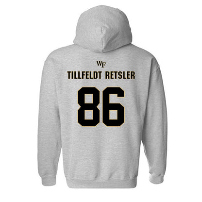Wake Forest - NCAA Football : Maximilian Tillfeldt Retsler - Fashion Shersey Hooded Sweatshirt-1