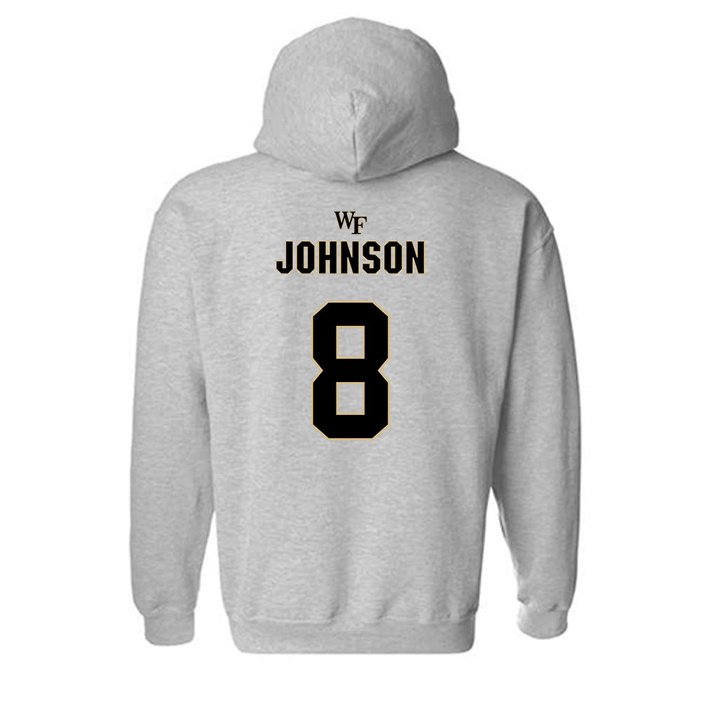 Wake Forest - NCAA Football : Braylon Johnson - Fashion Shersey Hooded Sweatshirt-1