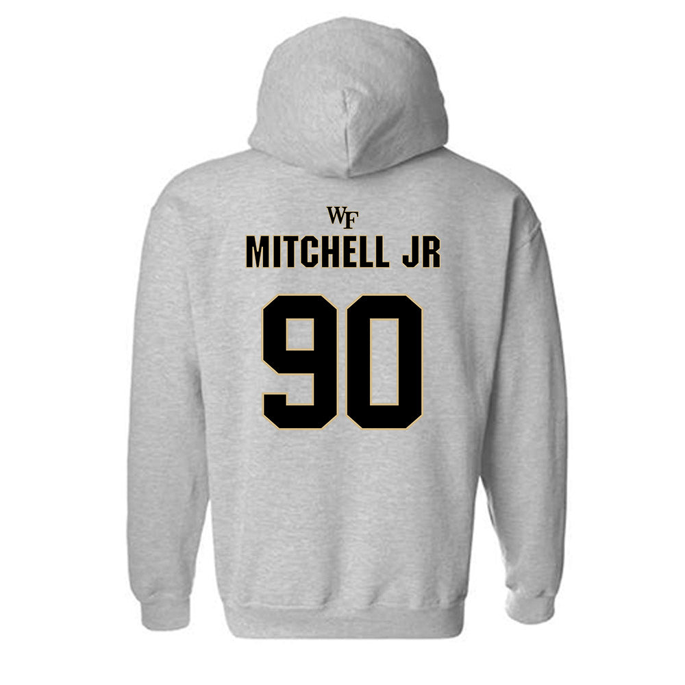 Wake Forest - NCAA Football : Sydir Mitchell jr - Fashion Shersey Hooded Sweatshirt-1