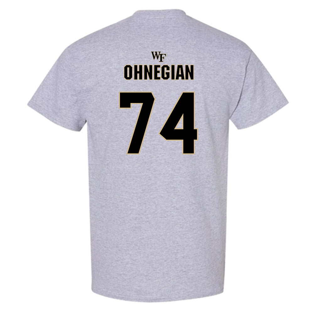 Wake Forest - NCAA Football : John Ohnegian - Fashion Shersey T-Shirt-1