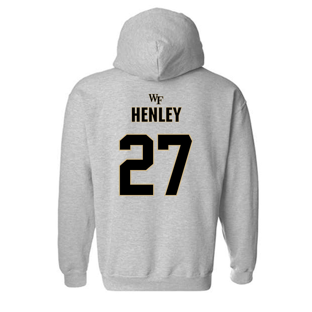 Wake Forest - NCAA Football : Ryan Henley - Fashion Shersey Hooded Sweatshirt-1