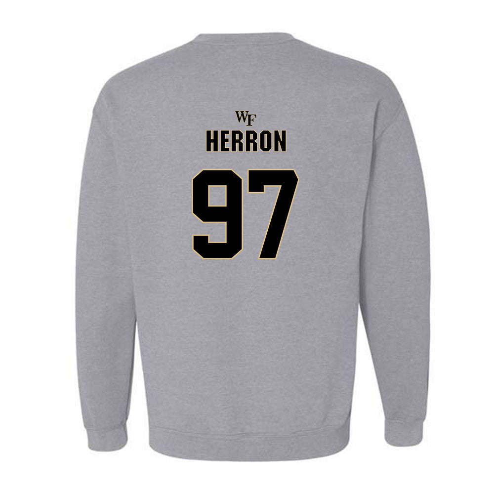 Wake Forest - NCAA Football : Matthew Herron - Fashion Shersey Crewneck Sweatshirt-1