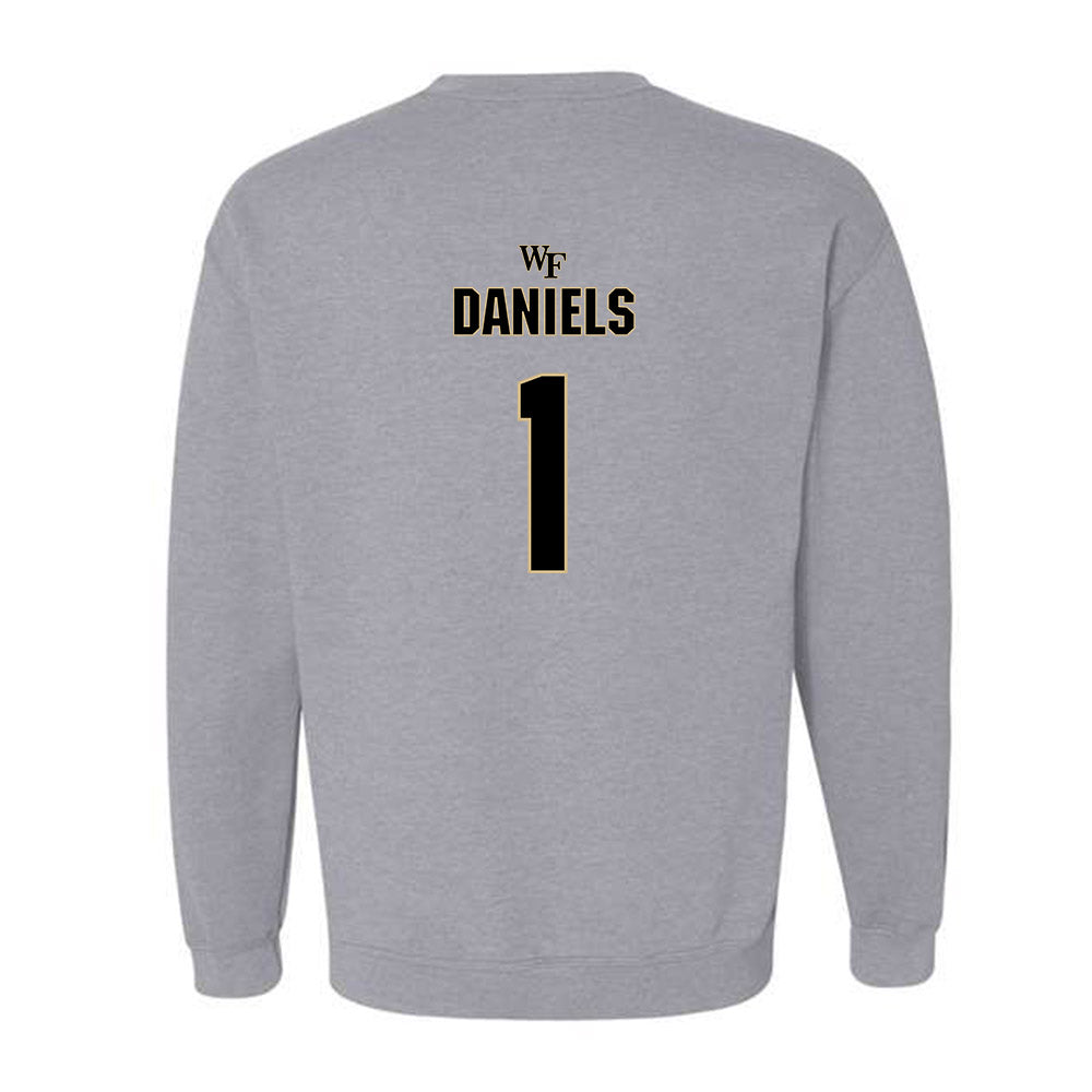 Wake Forest - NCAA Football : Kahnen Daniels - Fashion Shersey Crewneck Sweatshirt-1