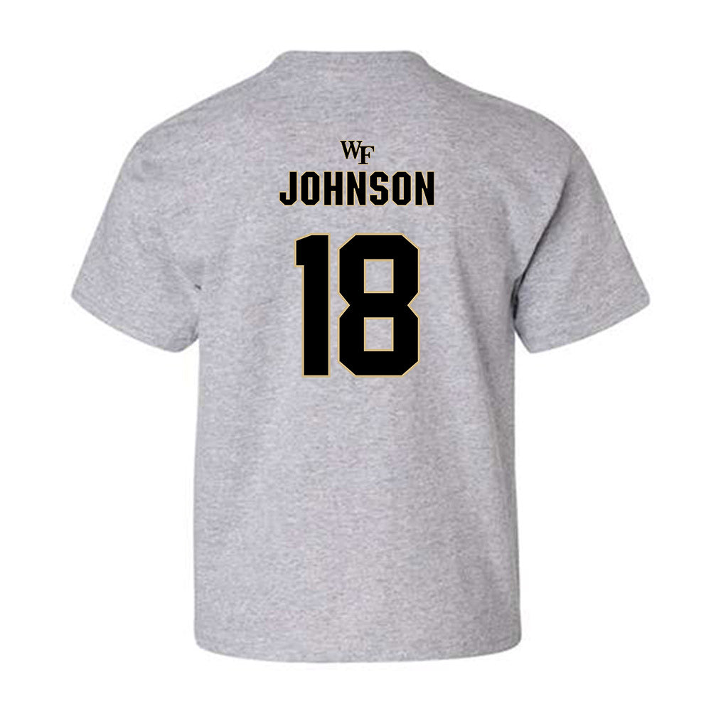 Wake Forest - NCAA Football : DJ Johnson - Fashion Shersey Youth T-Shirt-1