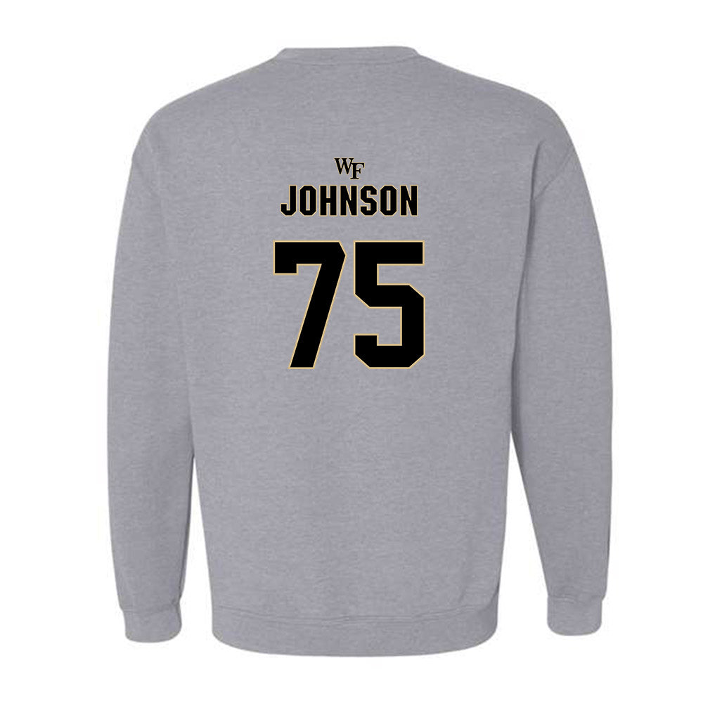 Wake Forest - NCAA Football : Derrell Johnson - Fashion Shersey Crewneck Sweatshirt-1