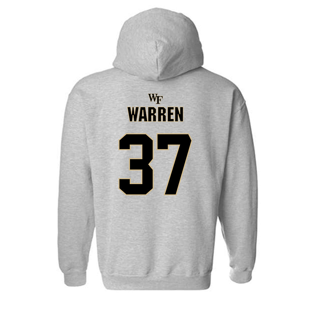 Wake Forest - NCAA Football : Larry Warren - Fashion Shersey Hooded Sweatshirt-1