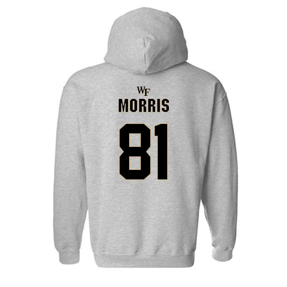 Wake Forest - NCAA Football : Landon Morris - Fashion Shersey Hooded Sweatshirt-1