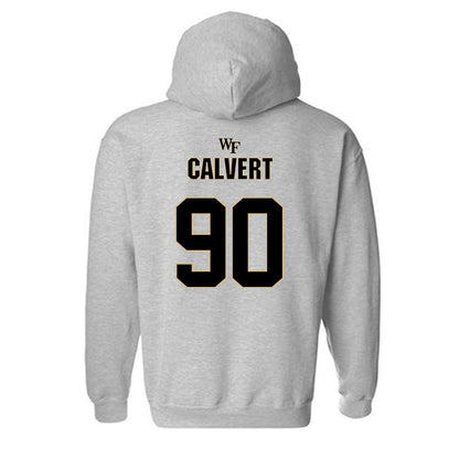 Wake Forest - NCAA Football : Connor Calvert - Fashion Shersey Hooded Sweatshirt-1