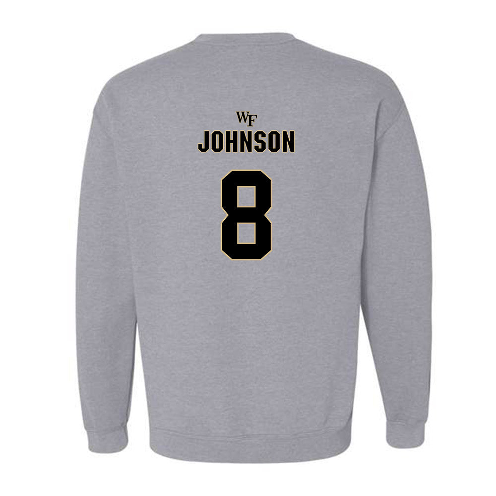 Wake Forest - NCAA Football : Braylon Johnson - Fashion Shersey Crewneck Sweatshirt-1