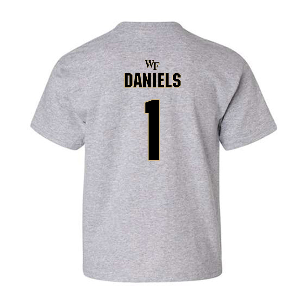 Wake Forest - NCAA Football : Kahnen Daniels - Fashion Shersey Youth T-Shirt-1