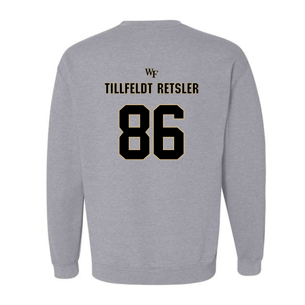 Wake Forest - NCAA Football : Maximilian Tillfeldt Retsler - Fashion Shersey Crewneck Sweatshirt-1