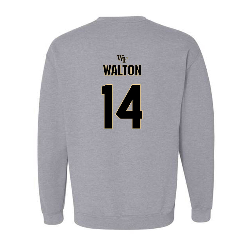 Wake Forest - NCAA Football : Tyler Walton - Fashion Shersey Crewneck Sweatshirt-1